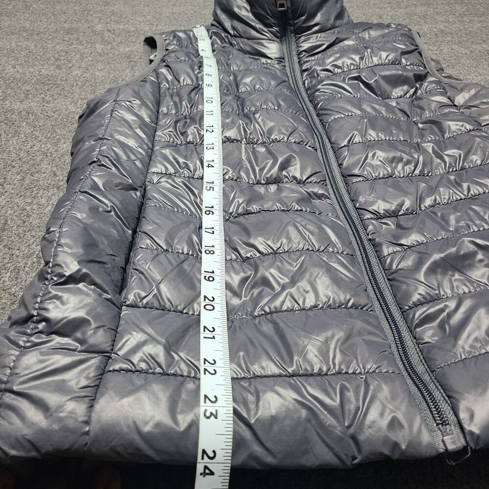 ACTIVE USA Puffer Vest Gray Full Zip Lightweight Women's Large - Picture 2 of 8
